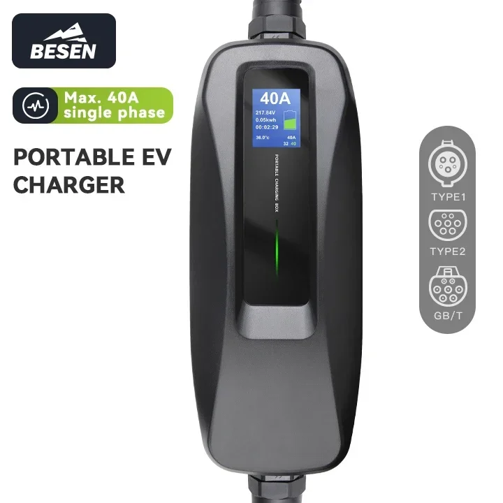 Portable Ev Charger - BESEN 8.8kW Draagbare Type 1 EV-lader