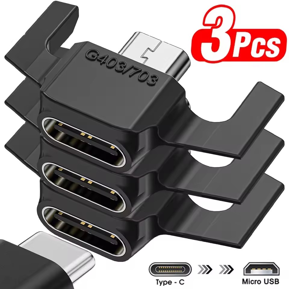 Type 2 Charger - Micro-USB naar Type-C-oplaadadapter voor de Logitech