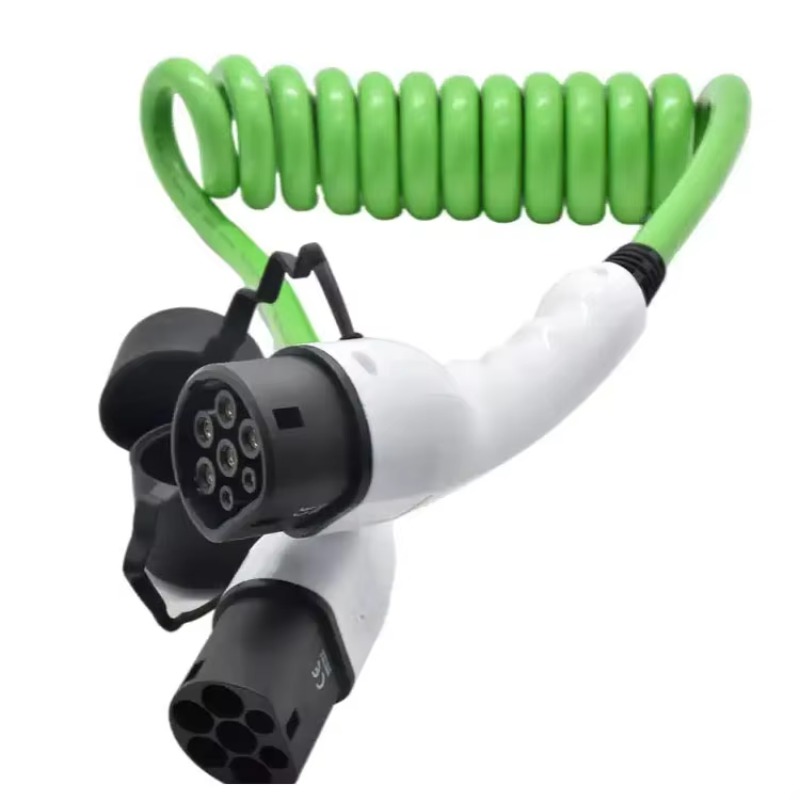 Type 2 Charger - IEC 62196 32A Enkelfasige spiraalvormige groene