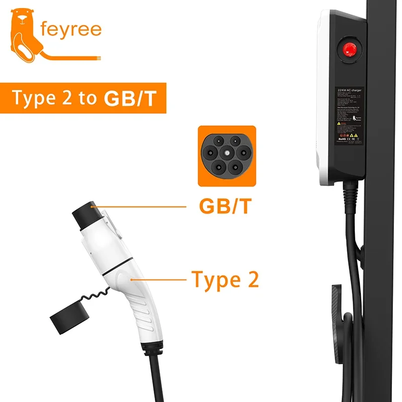 Ev Charger Adapter - Feyree EV-opladeradapter Type 2 IEC 62196-2