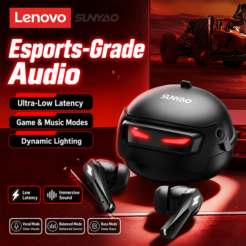 Type 2 Charger - Lenovo GT101 gamingheadset, draadloos, Bluetooth 6.0,