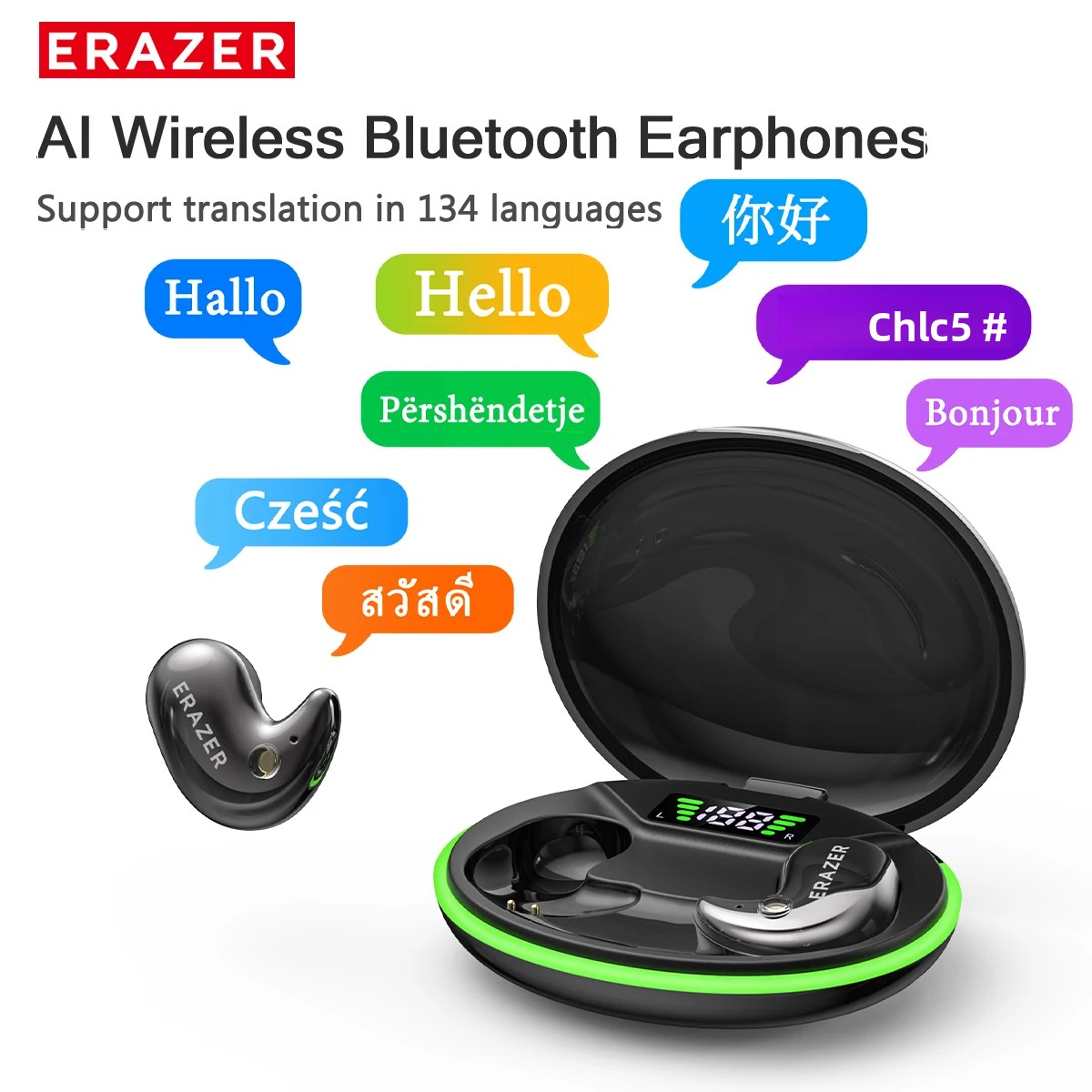 Type 2 Charger - EARZER XF58 In-Ear Bluetooth Hoofdtelefoon Met