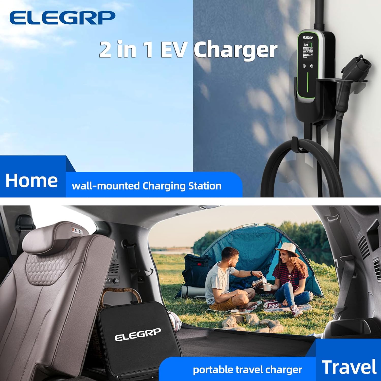 ELEGRP 32 Amp draagbare elektr - Portable Ev Charger recensie en prijs