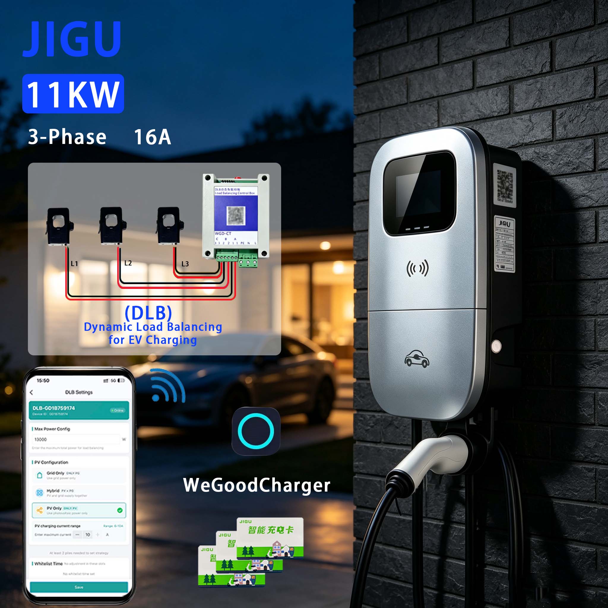 JIGU Dynamische Lastverdeling  - Wallbox Ev recensie en prijs