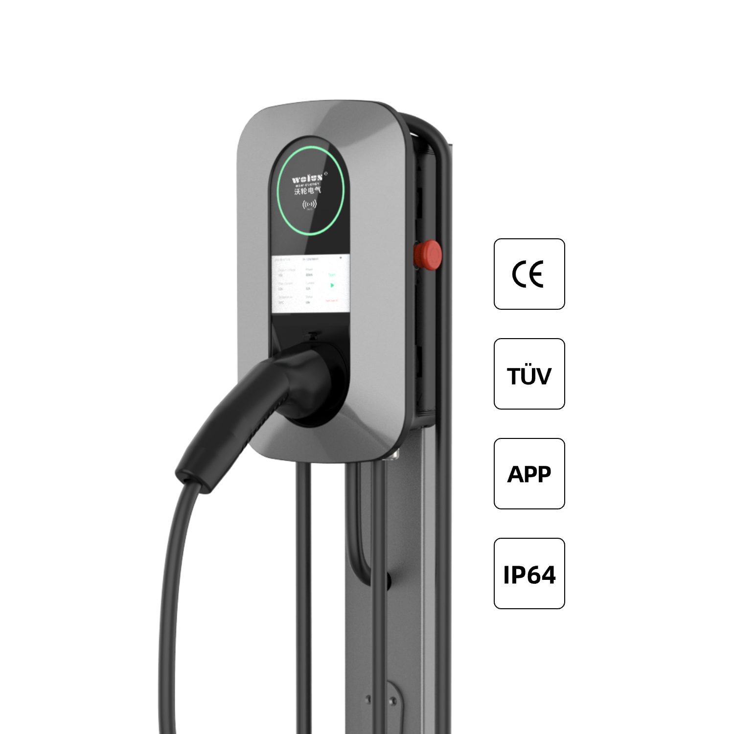 22kW AC Oplaadpaal voor thuisg - Ev Charging Pile recensie en prijs