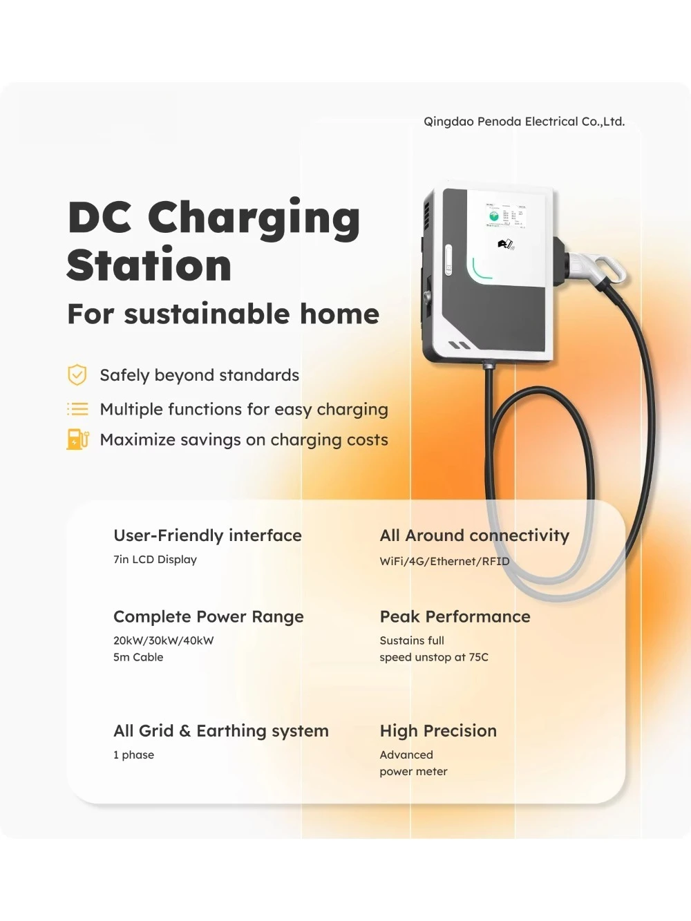 Hoge prestatie EVSE 30kW 40kW  - Ev Charging Pile recensie en prijs