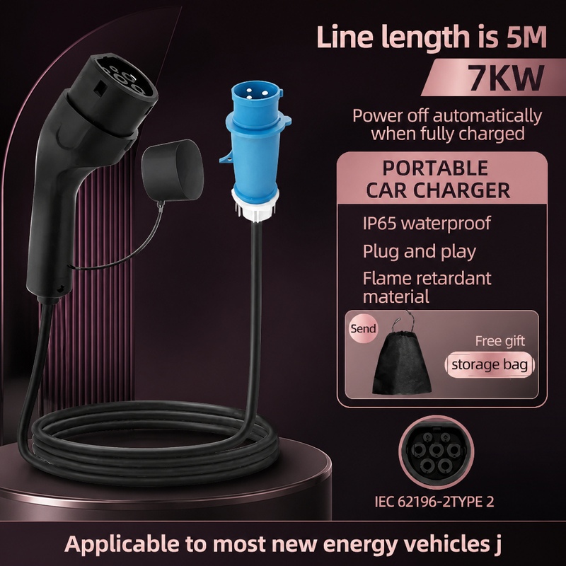 7KW ROMADA 32A Draagbare Oplad - Portable Ev Charger 32A Type 2 Cee Plug recensie en prijs